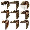 Neugieriges Eichhörnchen Peeking Skulptur Weihnachts-Tier Türdeko, Holzrahmen Schild, Skurrige Wald-Sturzdekor Ecke Ornament für Zuhause