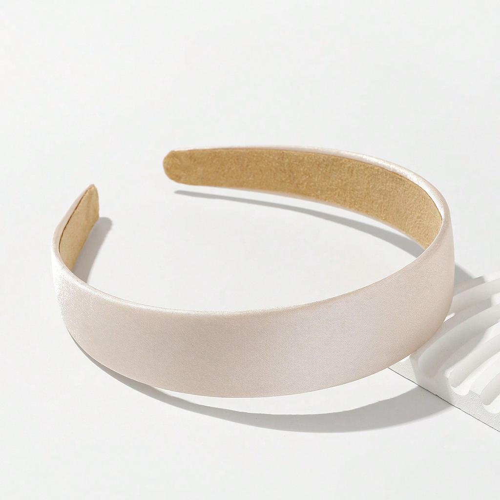 1 Stück Breiter Pastellfarbener Einfarbiger Acryl-Haarreif, Umwickelt mit Breitem Stoff, Haarband, Haarband, Haarreif-Stirnbänder, Kopfschmuck