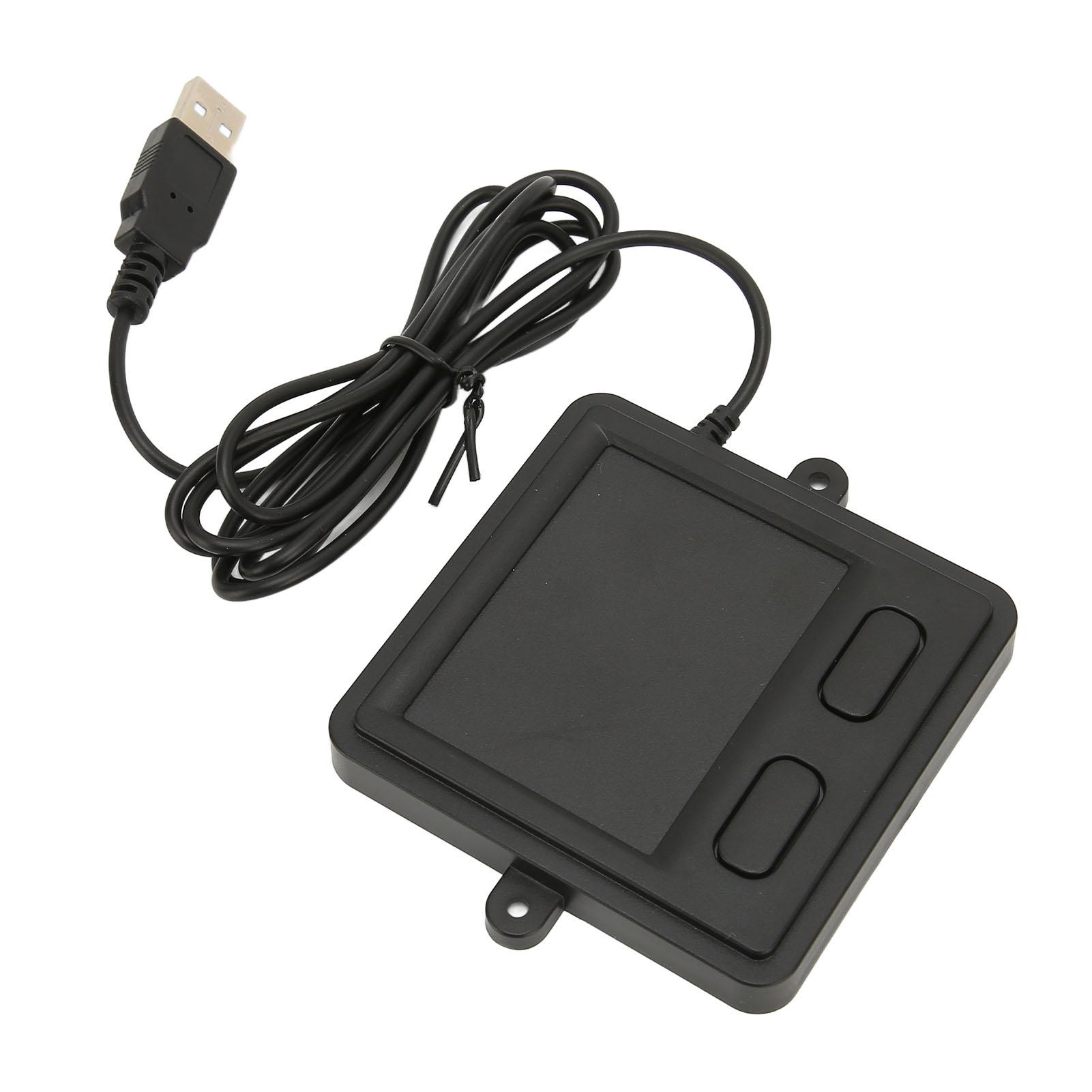 Wired USB Touchpad Multifunctional High Sensitivity 2 Button Design Black Portable Trackpad for Laptop Desktop Home