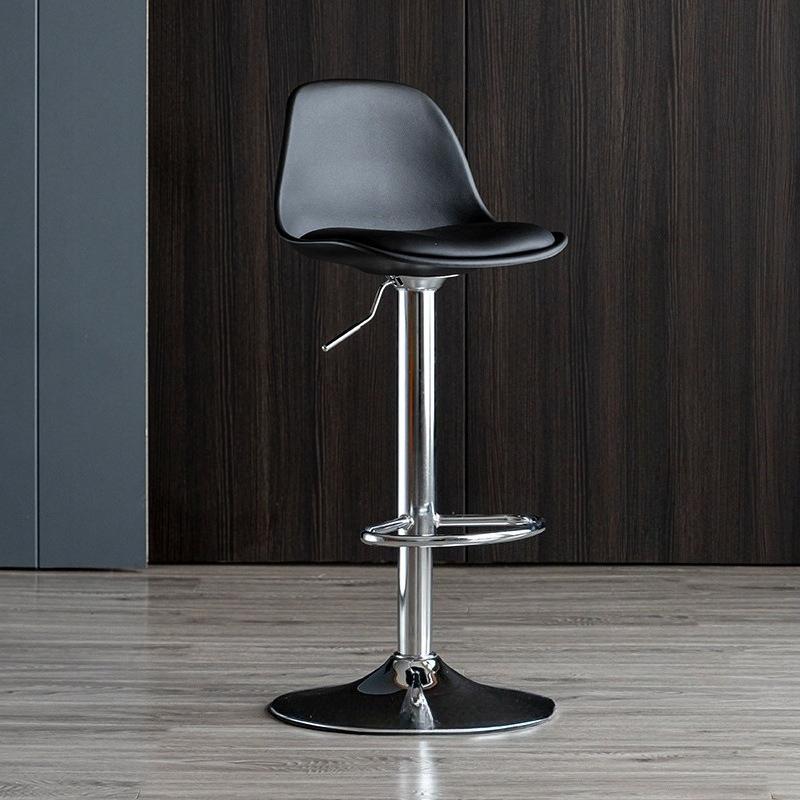 Adjustable Leather Upholstered Bar Stools for Bar Modern Swivel Bar Chair Barstools Counter Height with Backrest Chaises Chair