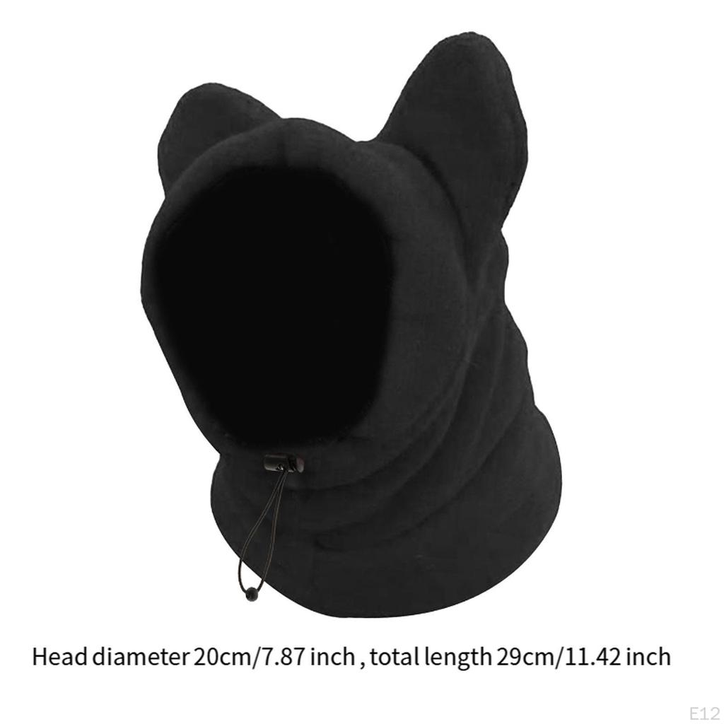Hundeohrenschütze Mütze, Warme Hoodie Kopfbedeckung Weiche Wickel Winddicht Leise Abdeckung Fleece für