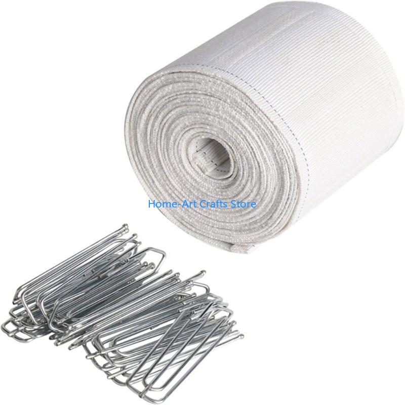 Y3NA Curtain Pleater Tape with Curtain Pleater Hooks Home Decor Supplies CN