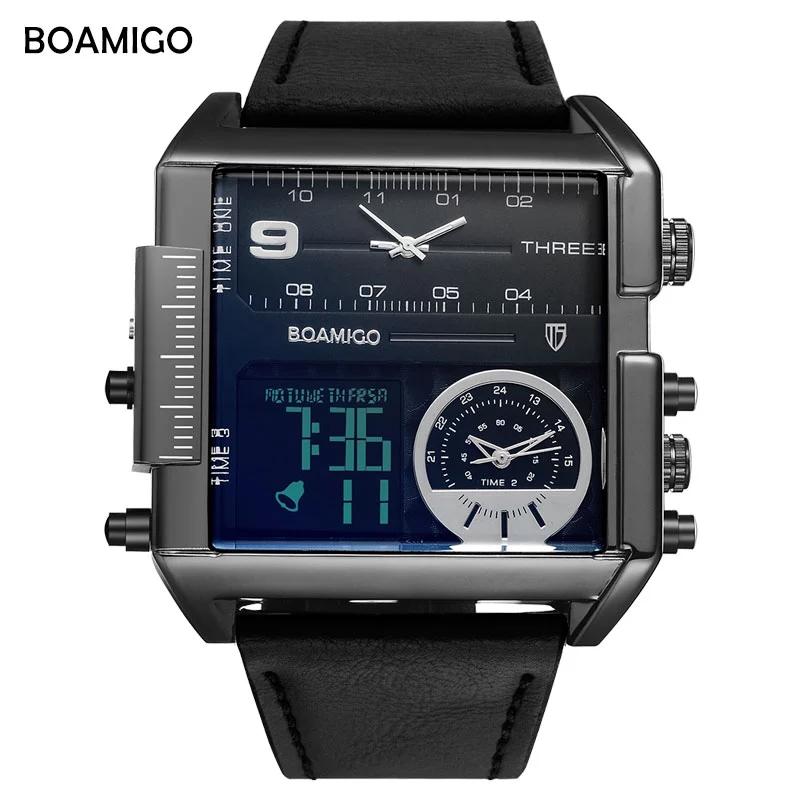SKMEI F920 New Style China Male Digital Watch Perfect PU Leather Strap 3 Time Zone Waterproof Giant Sports Watch Kit