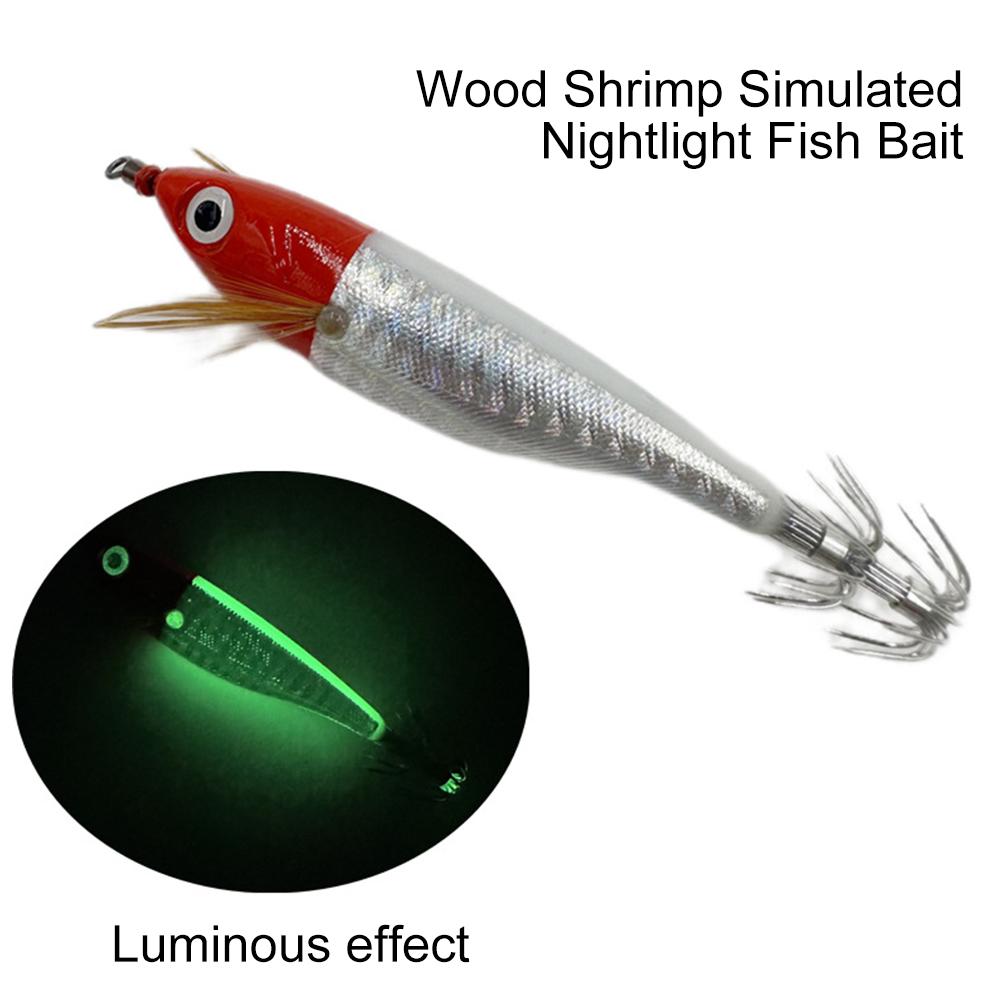 Fluorescent Fishing Lure ABS Glow Artificial Bait Horizontal Luminous Floating Lure for Night Fishing Freshwater
