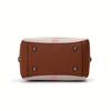 Checkered Design Women's Small Handbag Made of High-quality Canvas and Cowhide Materials