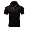 New Trendy Men'S Summer Collar Paul T-Shirt Men'S Heavy Oversize Solid Color Casual Short Sleeve