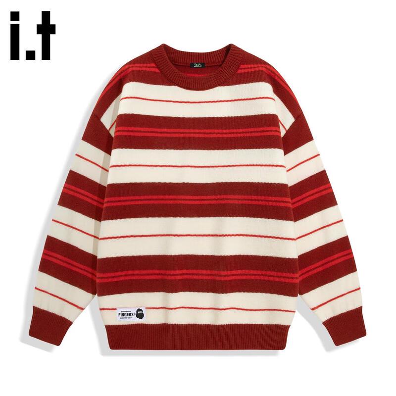 Fingercroxx IT Men's Striped Crewneck Sweater