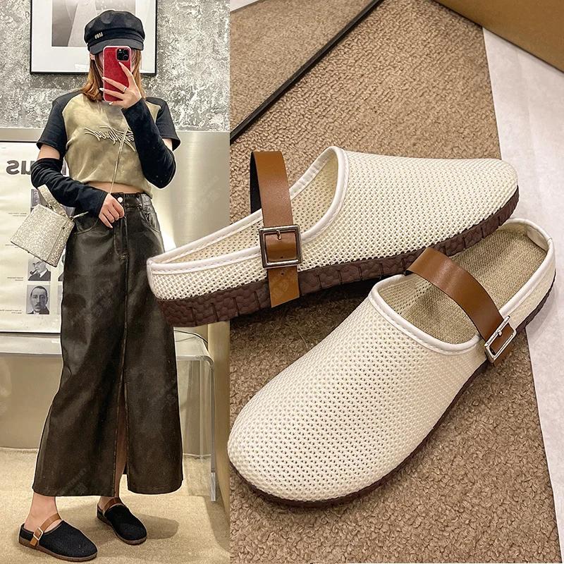 women's shoes summer 2025 cheap shoes clearance shipping fashion on-slip Net shoes Wearing outside slippers