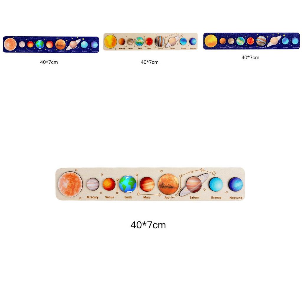 Childrens Educational Space Puzzle With Wooden Solar System For Learning And Cognitive Development