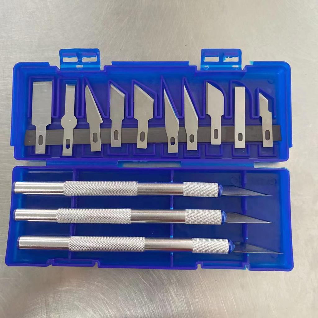 13-Piece Aluminum Carving and Engraving Knife Set for Paper Cutting and Art Modeling