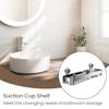 Bathroom Shelves Wall Mounted Suction Cup Wall Shelves For Bathroom No Drilling Storage For Home Organization Soap Skin Care