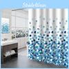 Decorative Polyester Shower Curtain With Waterproof Coating For Bathroom And Hotel Interior Design