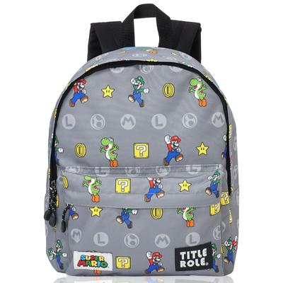 Backpack SUPER MARIO KIDS Jump Run Gray F [Title Role] (Super Mario) &