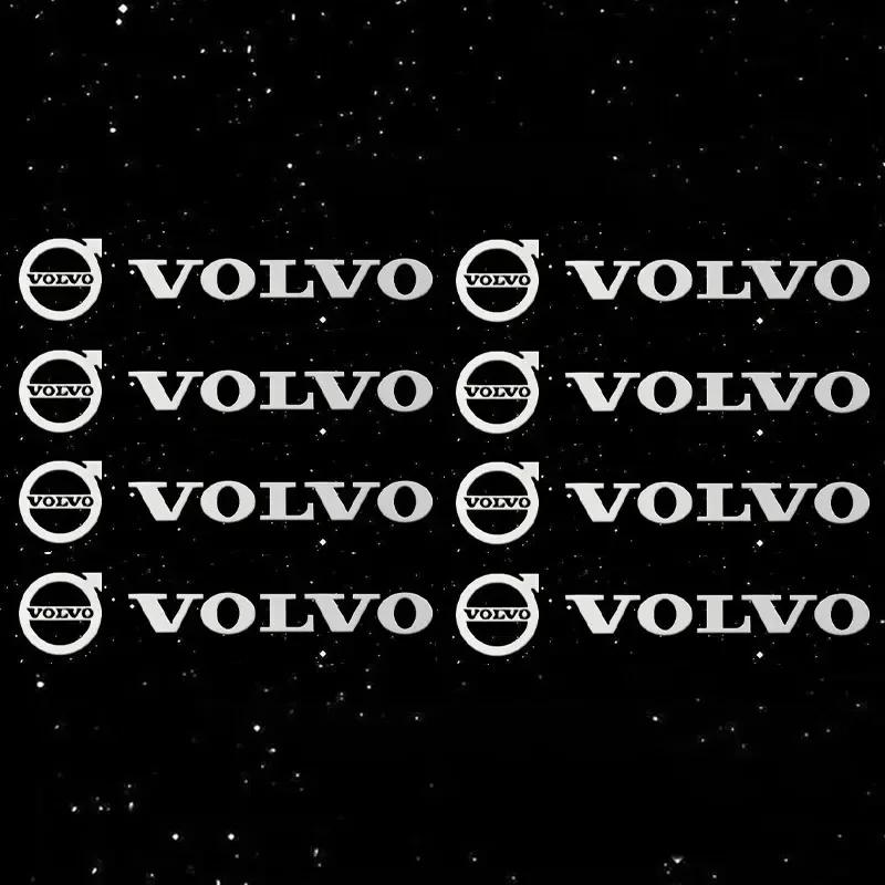 4pcs Car Styling Metal Stickers Interior Decoration Decals For Volvo XC90 V90 V60 XC60 V40 S80 S60 S90 C40 XC40 V70 XC70 C30 C70