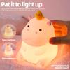 Cute Children's Silicone Night Light Novelty Fox Hippo Pat Toy Rechargeable With Touch Sensor Children's Bedroom Night Light