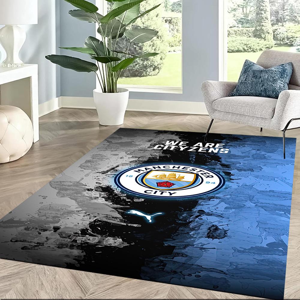 Manchester City Area Rug Perfect For Kitchen Entryway Bedrooms Balcony Antislip Rug Anime Office Decor Luxury Gift For Birthday Christmas Wedding