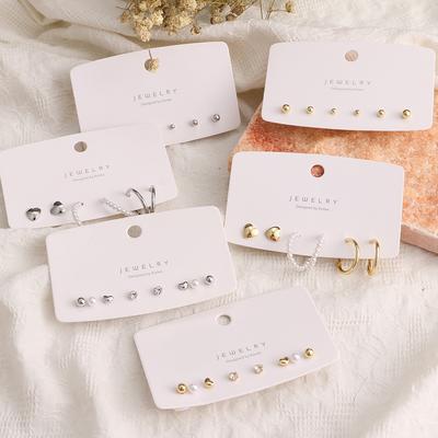 Fashion Small Ear Studs Women's Stud Earrings for Women Vintage Geometric Acrylic Drop Earring Set Female Jewelry