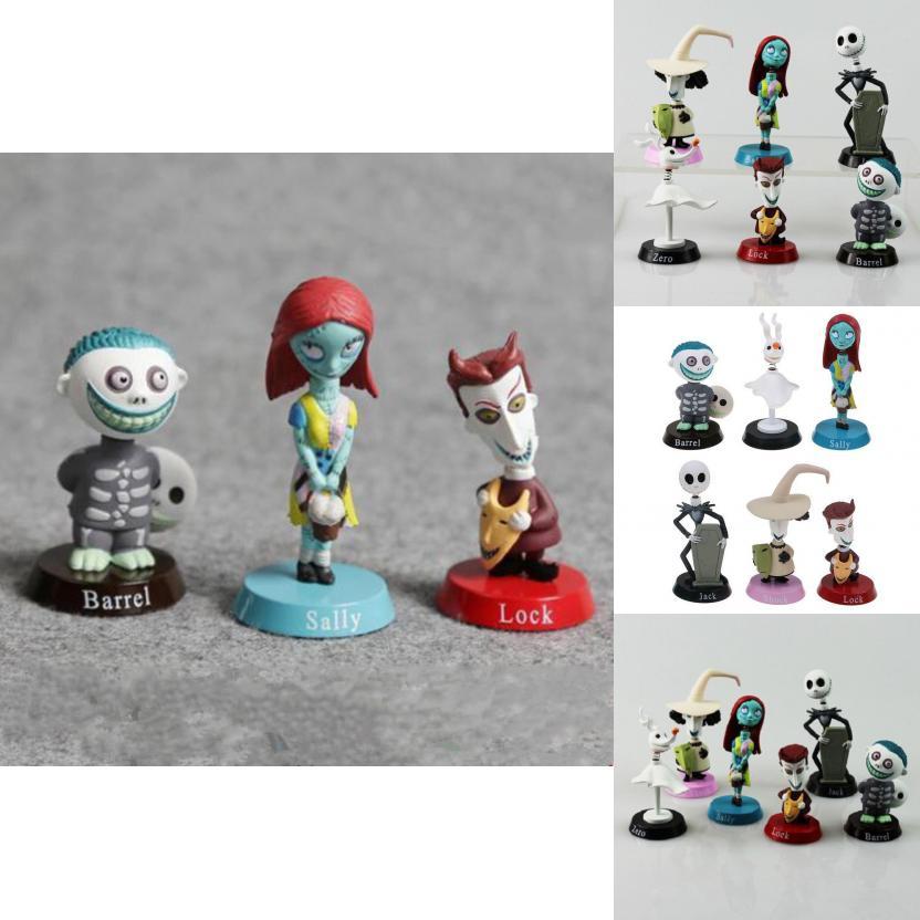 Nightmare Before Christmas Jack Skellington Figurines Set For Play Or Display