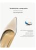 Women's Satin High Heels: Comfortable, Thin Heel, Pointed Toe, Blue, Spring-Autumn Style, Classy Work Shoes.