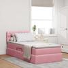 vidaXL Storage Bed with Mattress Pink 90 x 190 cm Velvet