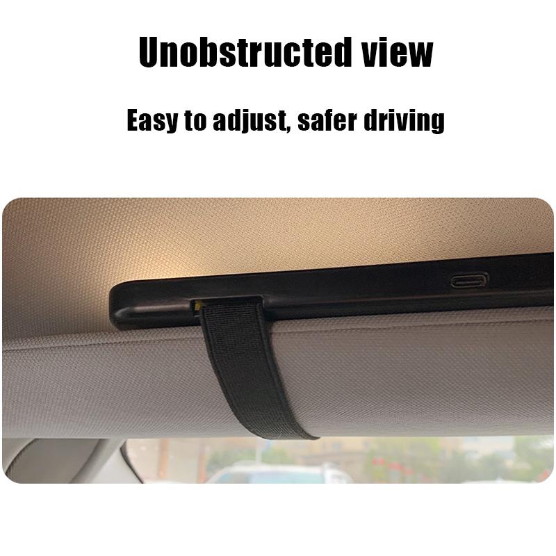 1Pc Portable Car Led Makeup Mirror Hd Mirror Three Gear Adjustment Sun Visor Plate Universal Interior Rear Mirror Vanity Mirror