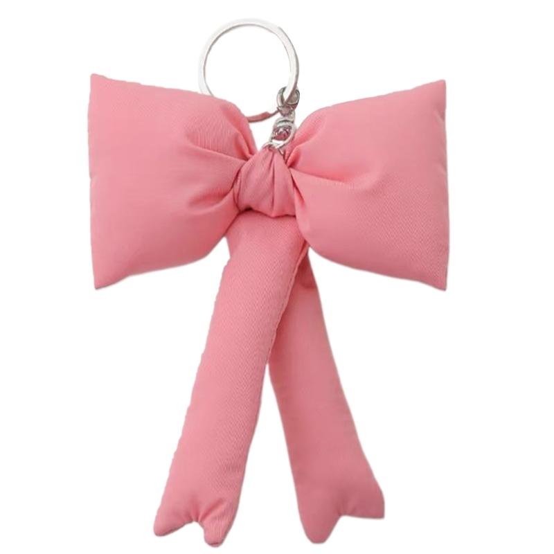 Practical Bowknot Keyring Mobile Phone Accessory Pendant Cute Backpack Decorations Soft Bag Charm for Handbag Wallet Car