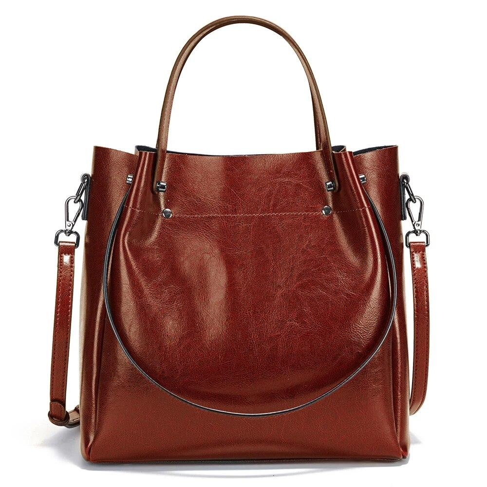 

Zency Fashion 100% Натуральная кожа Женская сумка через плечо большой вместимости кофейный