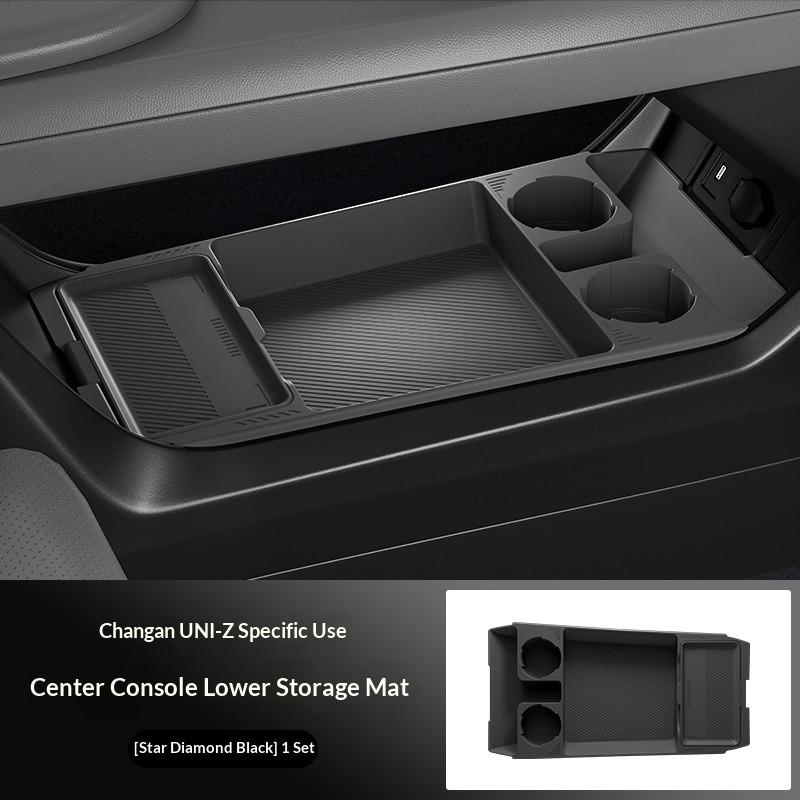 

Suitable for Changan Uni-z Center Control Storage Box Armrest Box Lower Storage Storage Pad Car Interior Restoration Accessories чёрный