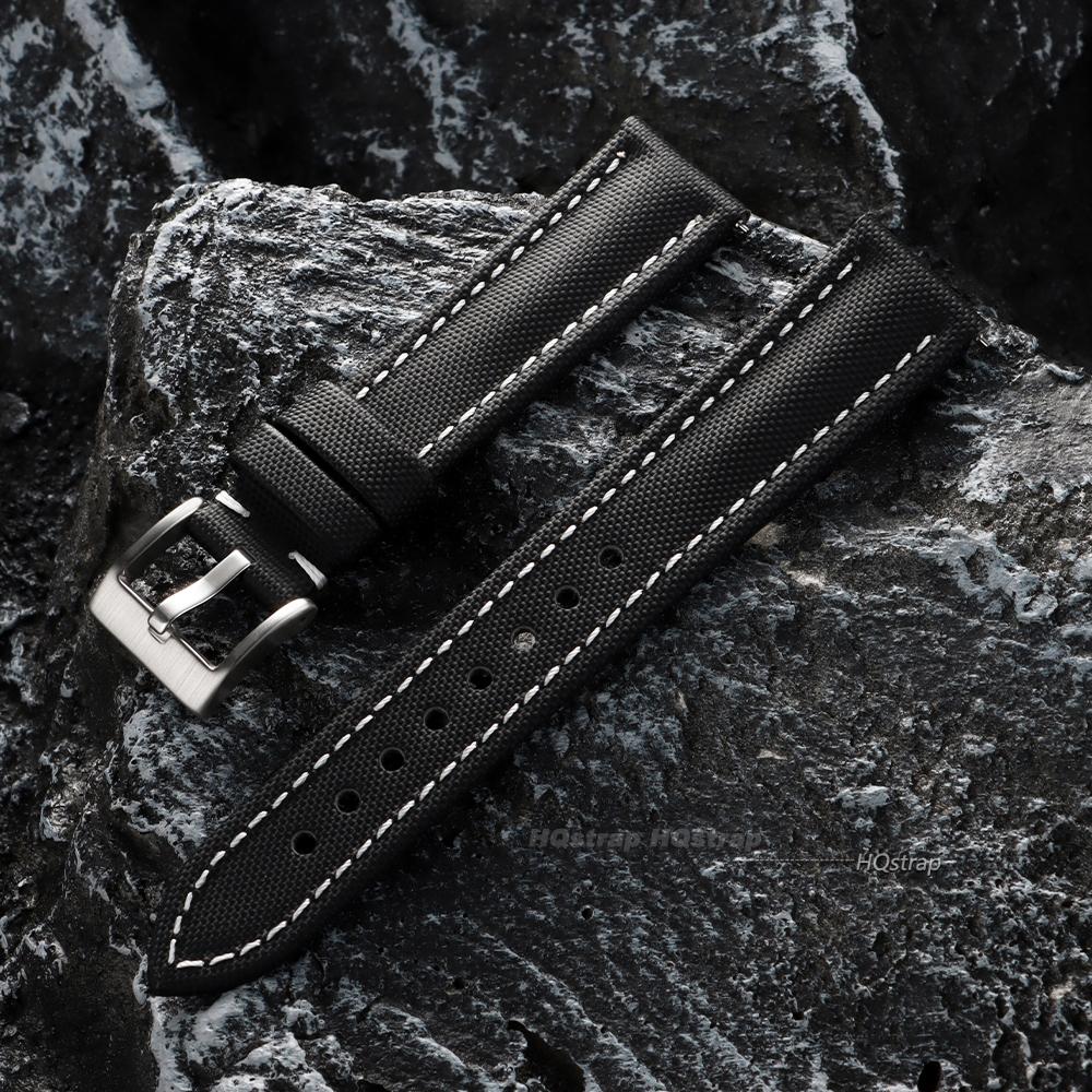 

Premium Sailcloth Strap 18mm 19mm 20mm 21mm 22mm Waterproof Sailcloth Watch Band Quick Release Bracelet Nylon Sport Wristbelt 21mm