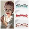 Oval Flat Spectacle Glasses PC Optical Myopia Glasses Vintage Small Oval Frame Glasses  Daily