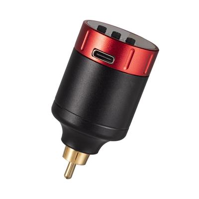 סוללת קעקוע אלחוטית ספק כוח 1500mAh טעינה מהירה מחבר RCA למכונת עט קעקוע רוטרי