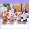 Cute Plush Bunny Keychain With Soft Short Plush For Bags And Keys