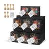 10pcs Khaki Clear Window Bakery Boxes Individual Cupcake Boxes Cookie Boxes Gift Box Gift Packing Box for Cookies Donuts Macaroon Mini Cake Boxes