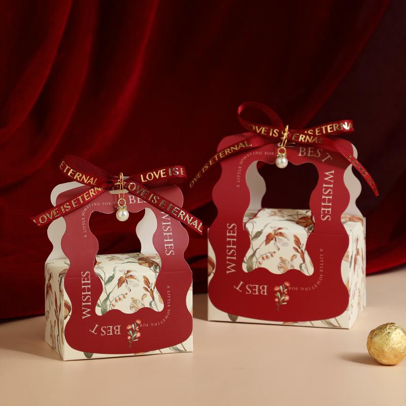 Creative Wedding Favor Candy Gift Box Set with Thank You Bag