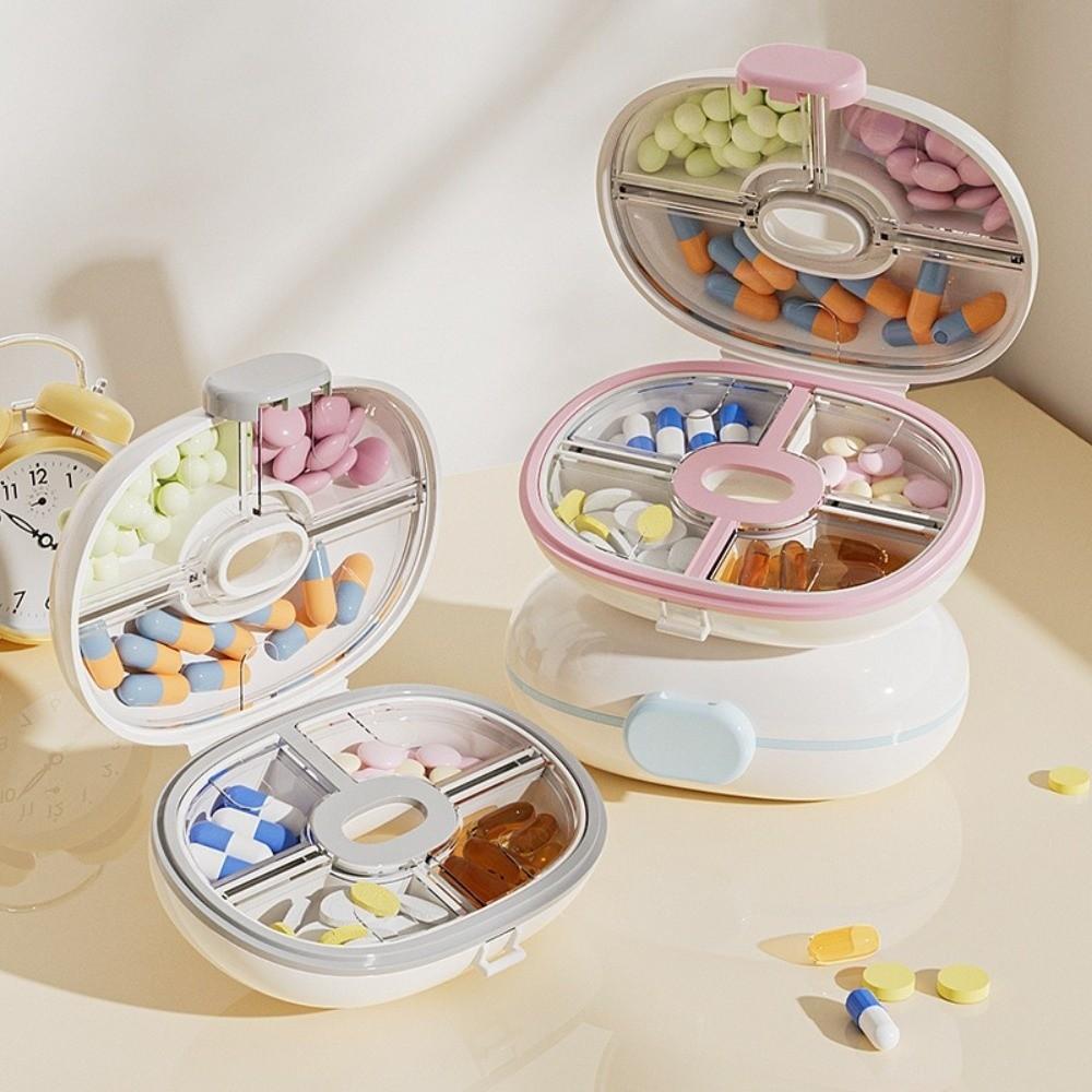 7 Grids Independent Portable Medicine Box Moisture-Proof Seven-Day Pill Storage Box With Compartments Plastic Fish Oils Case