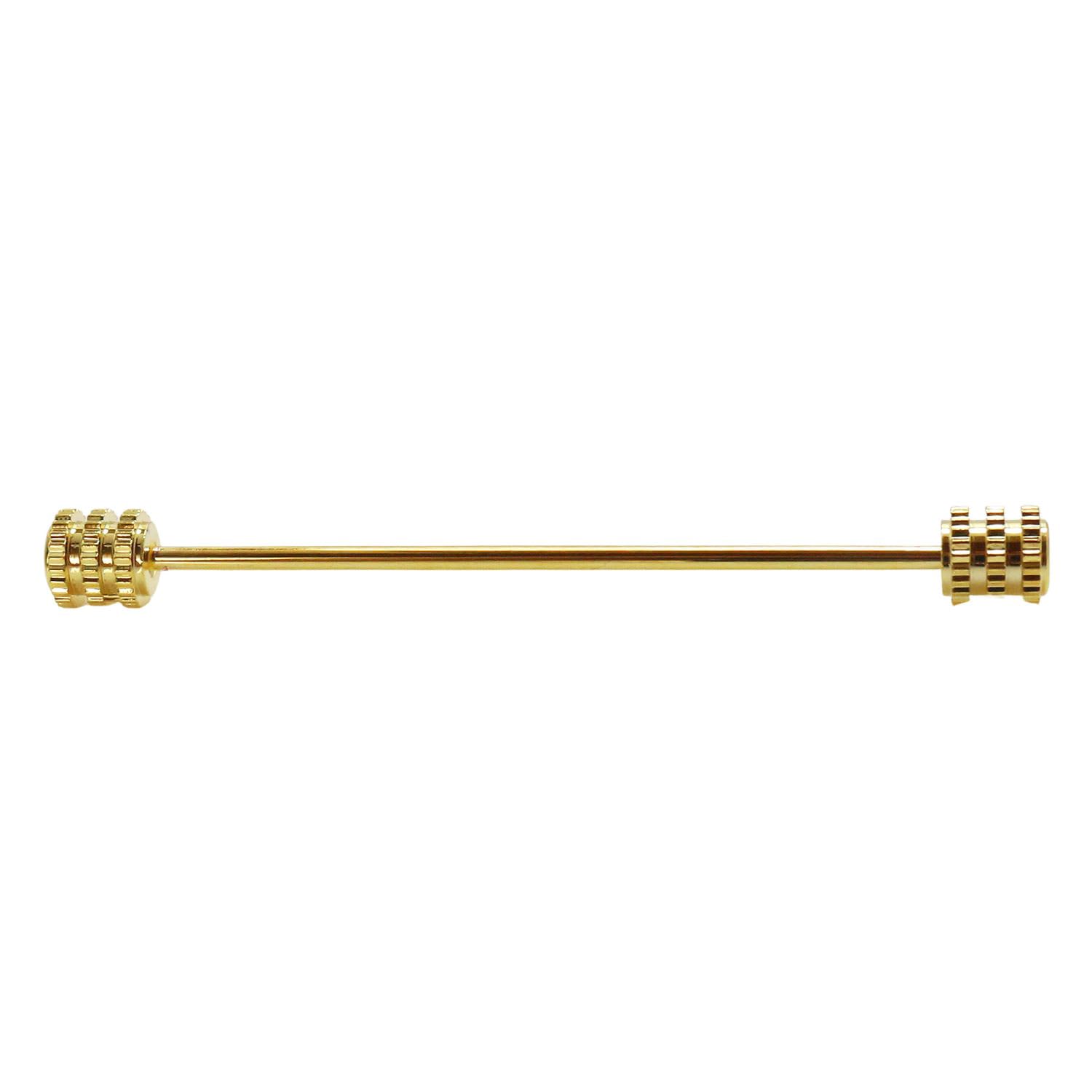 

Gold coil color bar pinhole pin color pin collar010
