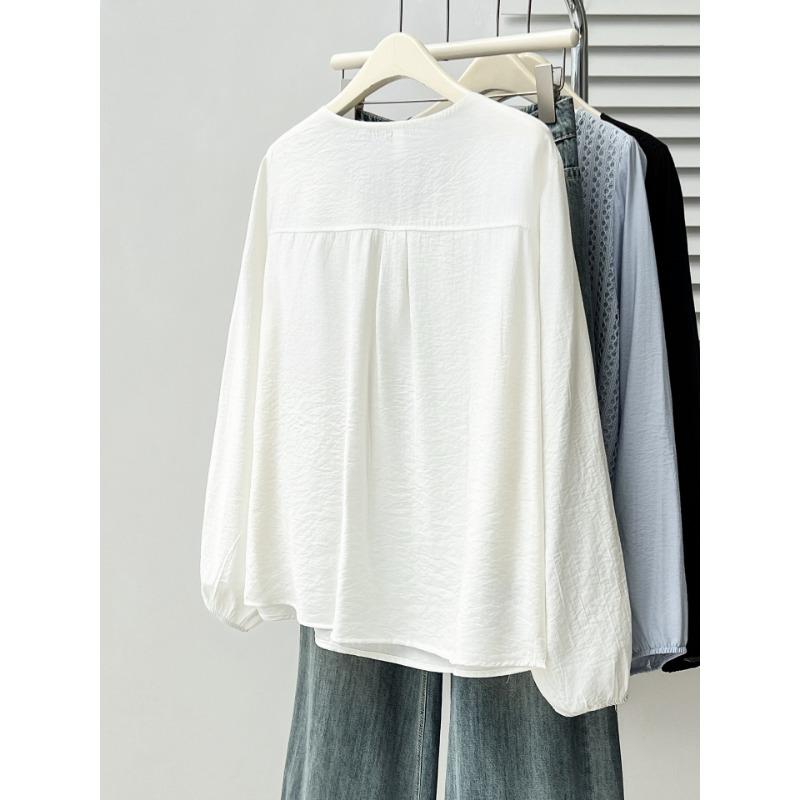 Plus Size Irregular Hollow Out Spliced Fake Two Piece Long Sleeve T Shirt Top For Women