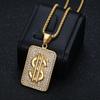 2026 Jewelry Fashion Trend Inlaid Zircon Men's Exquisite Gift Jewelry Necklace USD Pendant Necklace