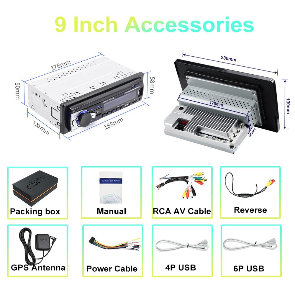 JMANCE 7/9/10,1 palce 1 Din1+32GB Android 13 Autorádio Multimediální MP5 přehrávač Carplay Auto Bluetooth WIFI GPS FM rádio