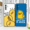 Funny Cute Cartoon Duck Soft Phone Case for Samsung A17 A37 A57 A16 A26 A36 A56 A15 A25 A35 A55 A14 A24 A34 A54 A13 A23 A33 A53