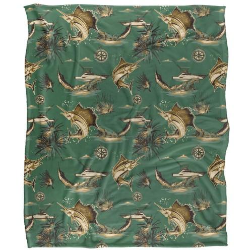 JQ Licensing Silky Billfish Fishing Supersoft Blanket