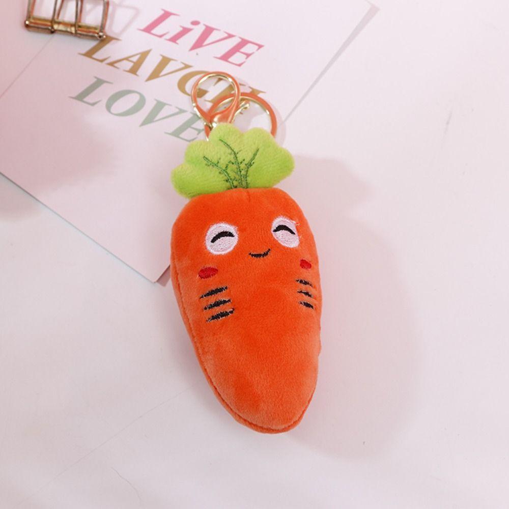 Pendant Cartoon Key Holder Plush Carrot Keyring Carrot Plush Keychain Vegetables Carrot Keychain