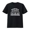 Sun Records Memphis Music Vintage Style T Shirt with Rooster and Notes Design vintage Washed Slightly homme