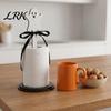 Solid Wood Standing Rack Halloween Paper Towel Roll Holder, Ghost/Pumpkin/Witch's Hat/Bat Decor, Fall Seasonal Kitchen Storage Durable Reel