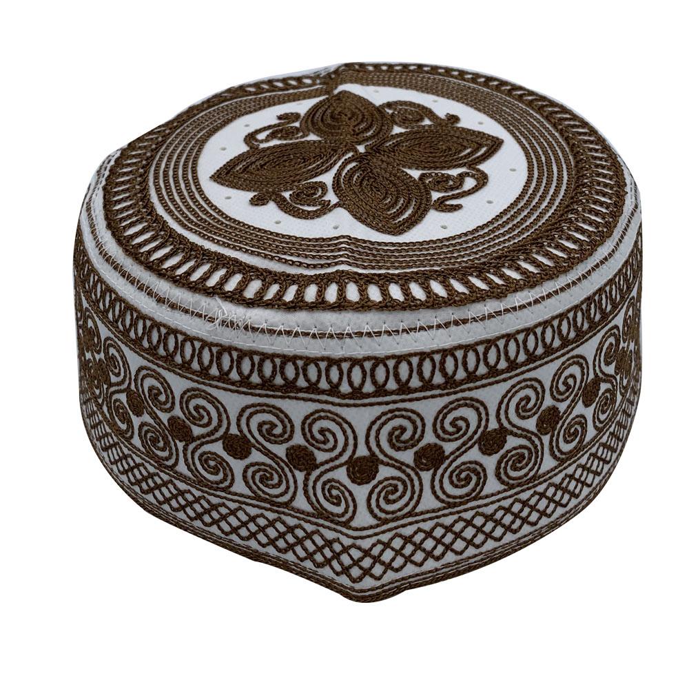 Cotton Embroidery Men'S Muslim Hat Islam Ramadan Prayer Hats Arabia Men Headscarf Clothing Topkippot Turban Middle East Cap