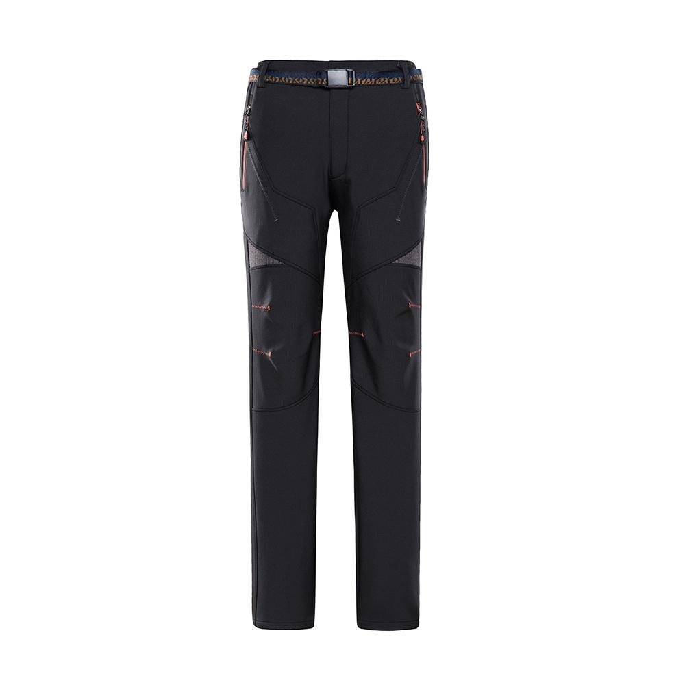 Women's Hiking Pants Fleece Removable Waterproof Windproof Mountain Trousers with Zipper Pockets Outdoor Camping Fishing Winter