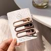 Set of 3 Gradient Coffee & Candy Color Duckbill Hair Clips - European & American Style