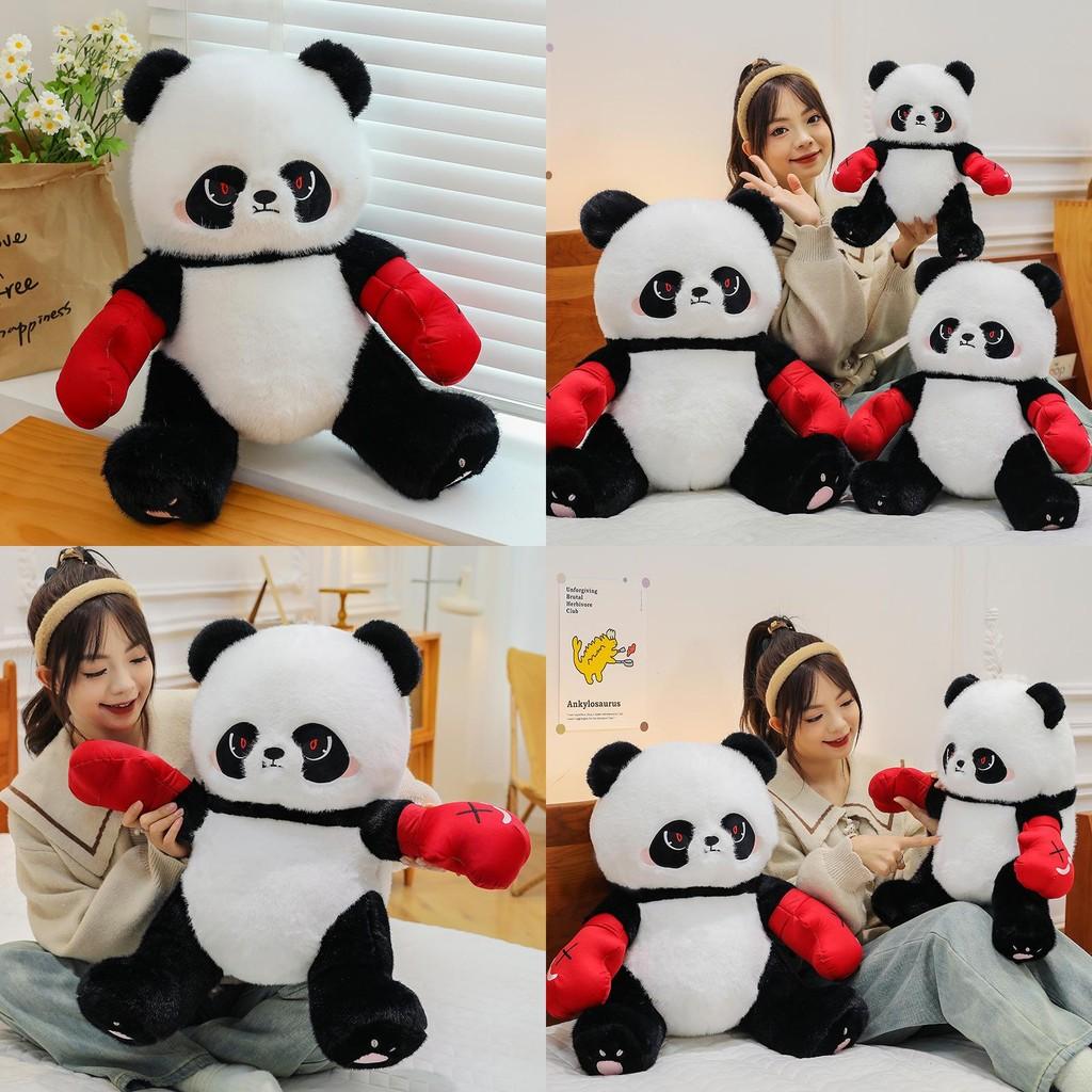 Panda Plush Boxing Toy Stuffed Animal Toy For Kids Adorable Birthday Gift Doll