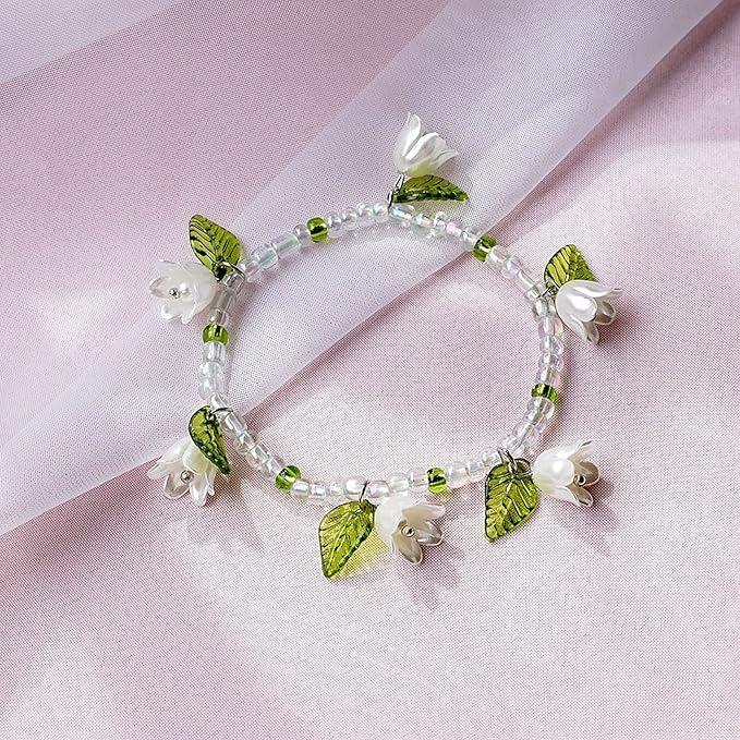 Home Party Supplies Dazzle Color White AB Beads Bracelet 20pcs Accessories Creative Acrylic Earrings Making Leaves DIY Jewelry Material Handmade