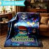 1PC Custom Name Blanket Dexter Power Adventure Flannel blankets Patterns Throw Blanket All-Season Soft Gift for Couch, Bed, Camping, Birthday gifts